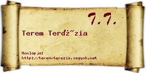 Terem Terézia névjegykártya